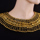 Elegant Egyptian Black & Gold Cleopatra Necklace
