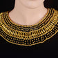 Elegant Egyptian Black & Gold Cleopatra Necklace