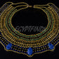 Delicate Egyptian Beaded Cleopatra 7 Scarabs Necklace Collar Necklace Collar scarab Collar Egyptian Jewelry beaded Collar Khepri Necklace
