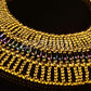Amazing Egyptian Beaded Large Scarab Necklace Collar