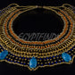 Superb Egyptian Beaded Cleopatra 7 Scarabs Necklace Collar  scarab Collar Egyptian Jewelry beaded Collar Khepri Necklace Khepri