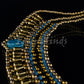 Beautiful Egyptian Beaded 5 Scarabs Cleopatra Scarab Necklace Collar & Bracelet