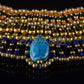 Superb Egyptian Beaded Cleopatra 7 Scarabs Necklace Collar  scarab Collar Egyptian Jewelry beaded Collar Khepri Necklace Khepri