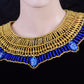 Cute Egyptian Beaded Cleopatra 7 Scarabs Necklace Collar  scarab Collar Egyptian Jewelry beaded Collar Khepri Necklace Khepri