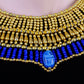 Cute Egyptian Beaded Cleopatra 7 Scarabs Necklace Collar  scarab Collar Egyptian Jewelry beaded Collar Khepri Necklace Khepri