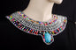 Chiny Egyptian Silver Beaded Cleopatra Large Scarabs Necklace Collar