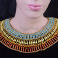 Cute Egyptian Red & Blue Sky Cleopatra Necklace