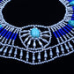 Chiny Egyptian Silver Beaded Cleopatra With Scarabs Necklace Collar