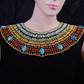 Lovely Ancient Egyptian Beaded Cleopatra 9 Scarabs Necklace Collar