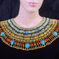 Fascinating Ancient Egyptian Beaded Cleopatra 9 Scarabs Necklace Collar