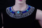 Chiny Egyptian Silver Beaded Cleopatra With Scarabs Necklace Collar