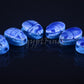 6 Ancient Egyptian Blue Hand Made Carved Luck Scarabs With Hieroglyphic