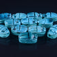 12 Egyptian Ceramic Hand Made Carved Luck Scarabs With Hieroglyphic