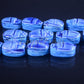 12 Egyptian Blue Ceramic Hand Made Carved Luck Scarabs With Hieroglyphic