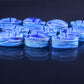 12 Egyptian Blue Ceramic Hand Made Carved Luck Scarabs With Hieroglyphic