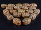 20 Egyptian Earthy Hand Made Carved Luck Scarabs With Hieroglyphic