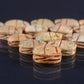 15 Egyptian Ceramic Hand Made Carved Luck Scarabs With Hieroglyphic